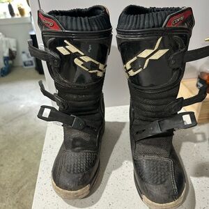 Kids Black Motorcycle Boots